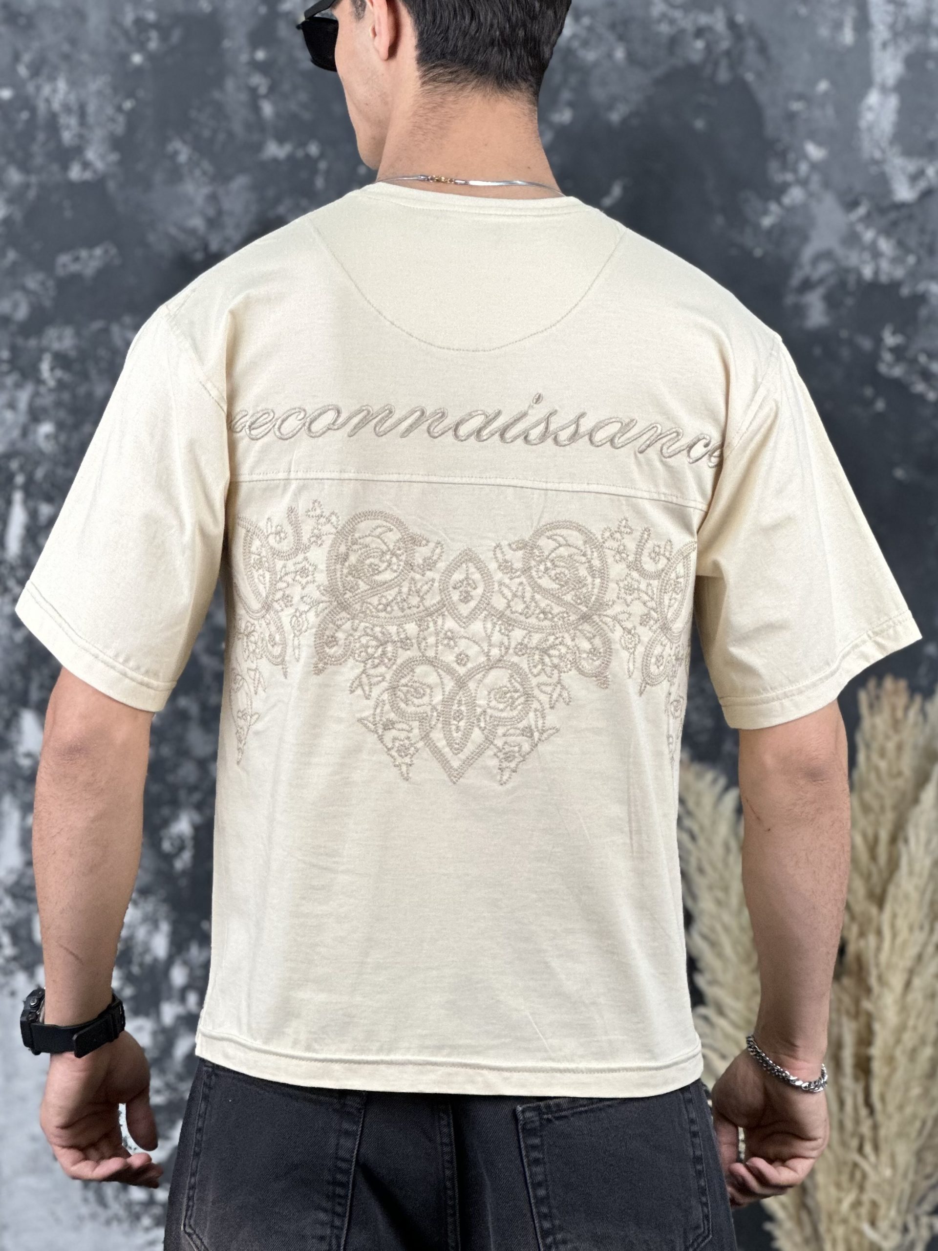 تیشرت باکسی گلدوزی رسپایدر