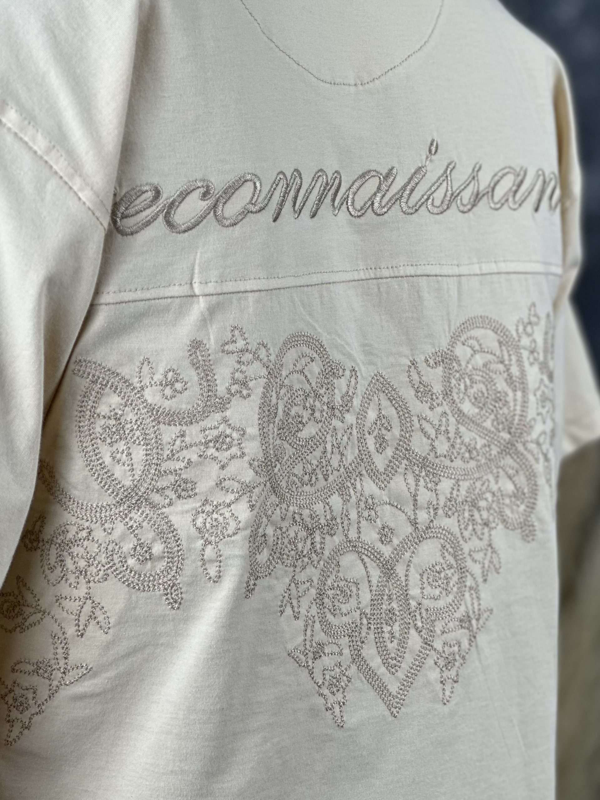 تیشرت باکسی گلدوزی رسپایدر - Image 11