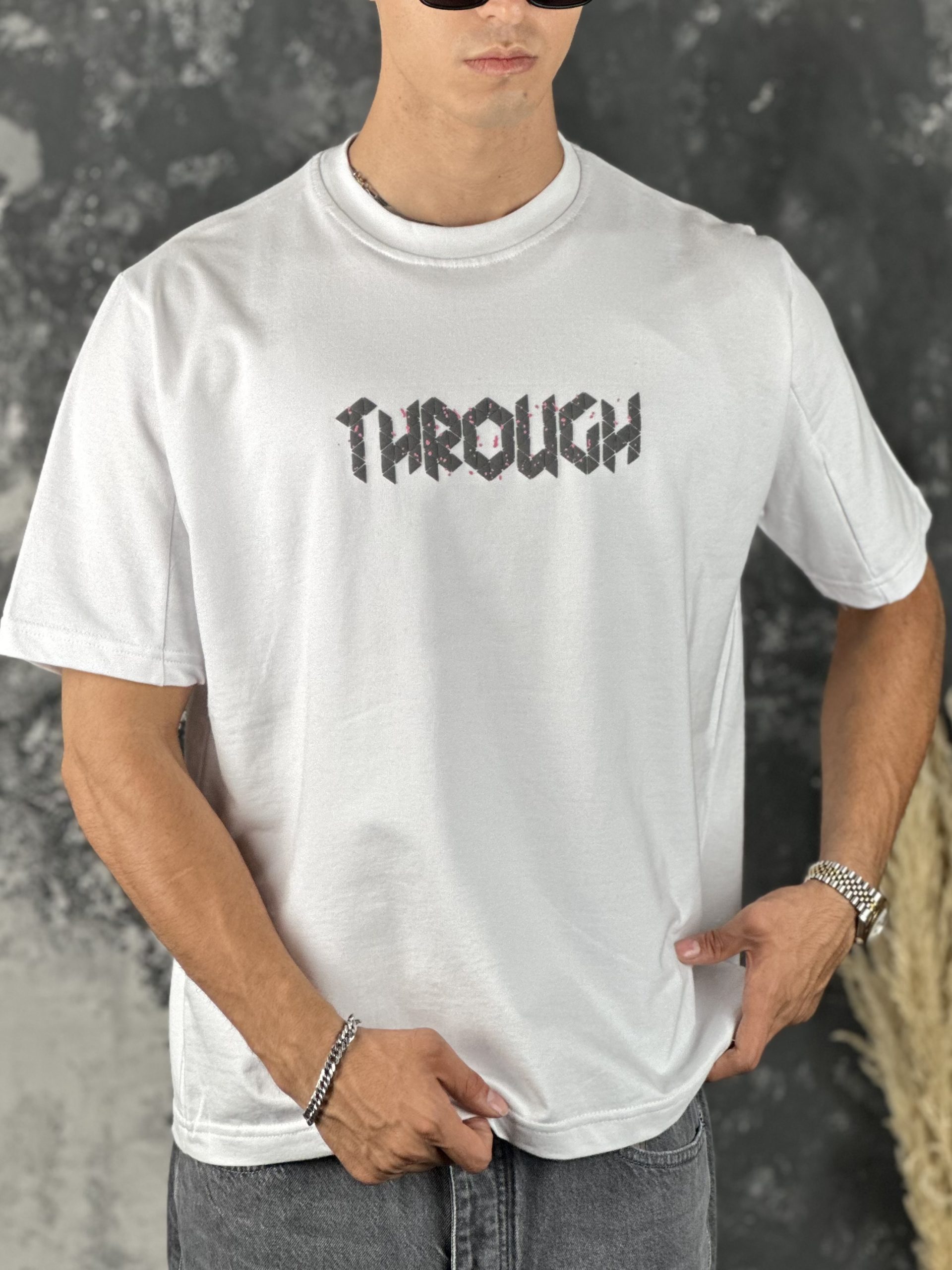 تيشرت باکسي THROUGH - Image 5