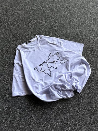 تیشرت باکسی طرح نقشه